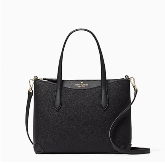 Kate Spade Shimmy Satchel & Card Holder Set Black - Picture 5 of 11